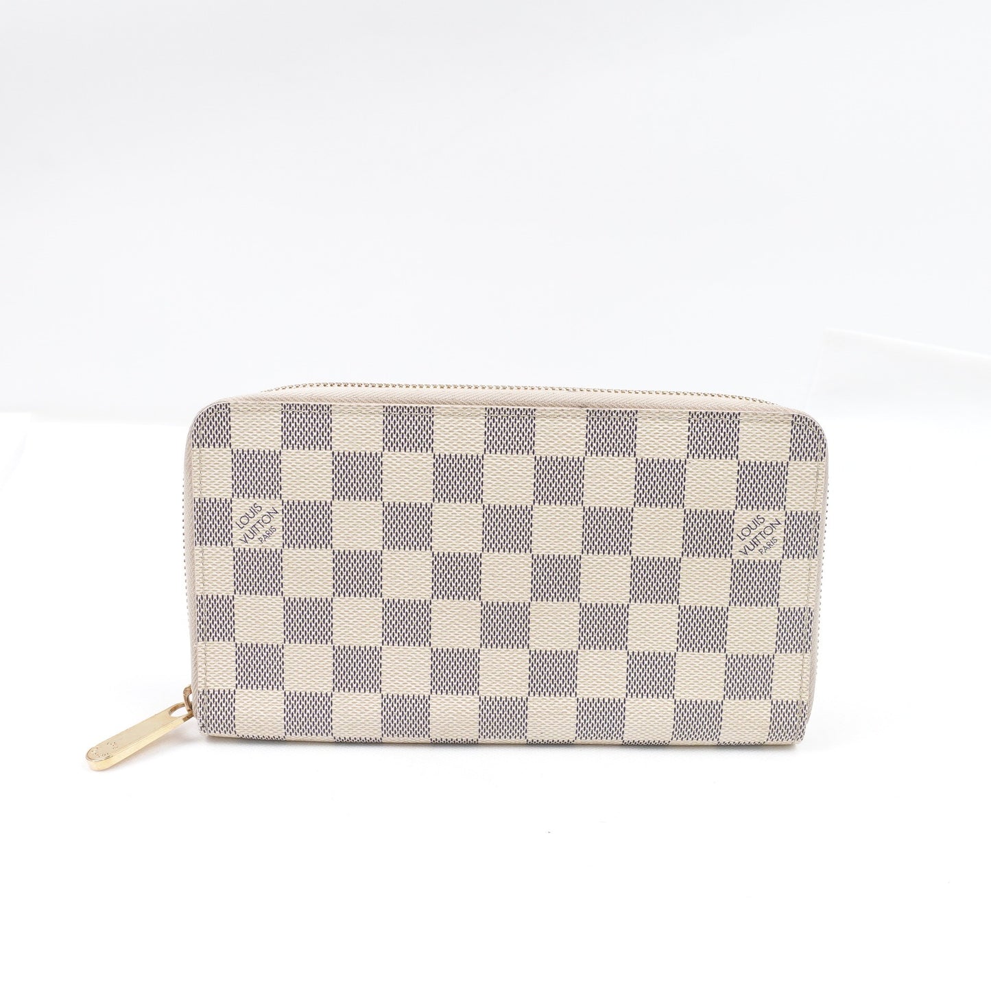 Pre-owned Louis Vuitton Damier Azur Coated Canvas Long Zippy Wallet