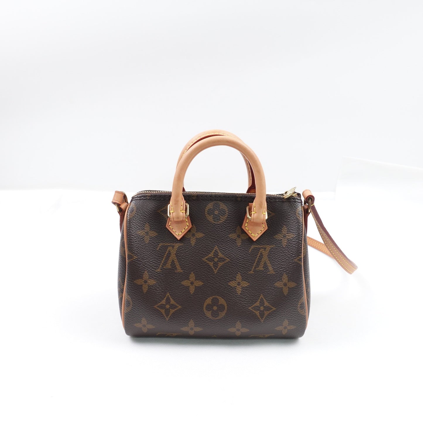 Pre-owned Louis Vuitton Speedy Nano Monogram Coated Canvas Shoulder Bag