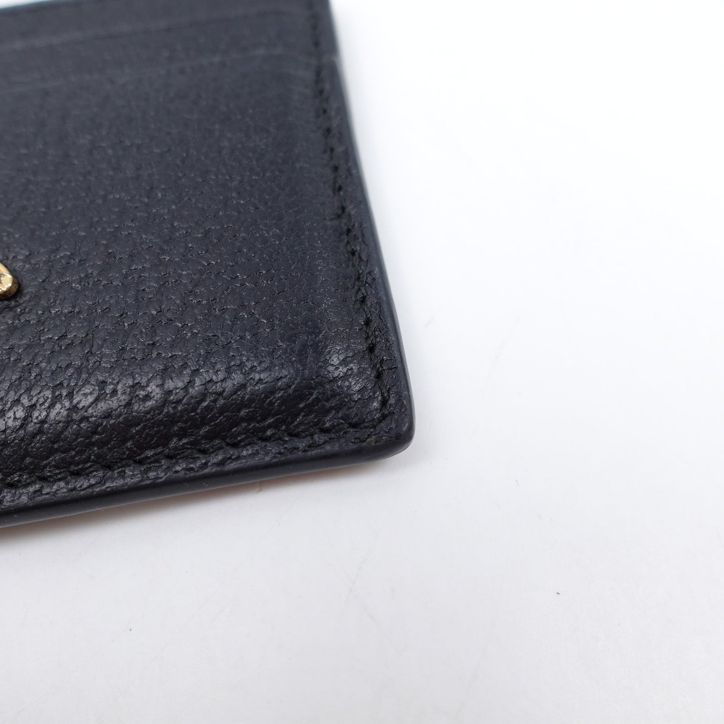 Pre-owned Gucci Black Calfskin Card Holder