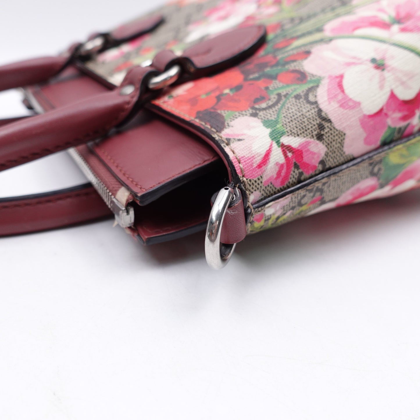 Pre-owned Gucci Bloom Pink Coated Canvas Shoulder Bag