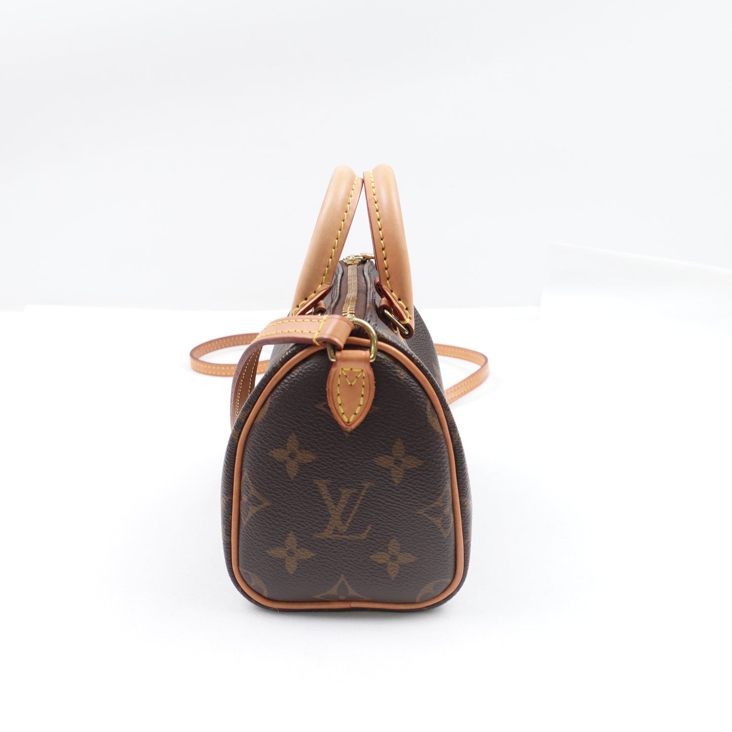 Pre-owned Louis Vuitton Speedy Nano Monogram Coated Canvas Shoulder Bag