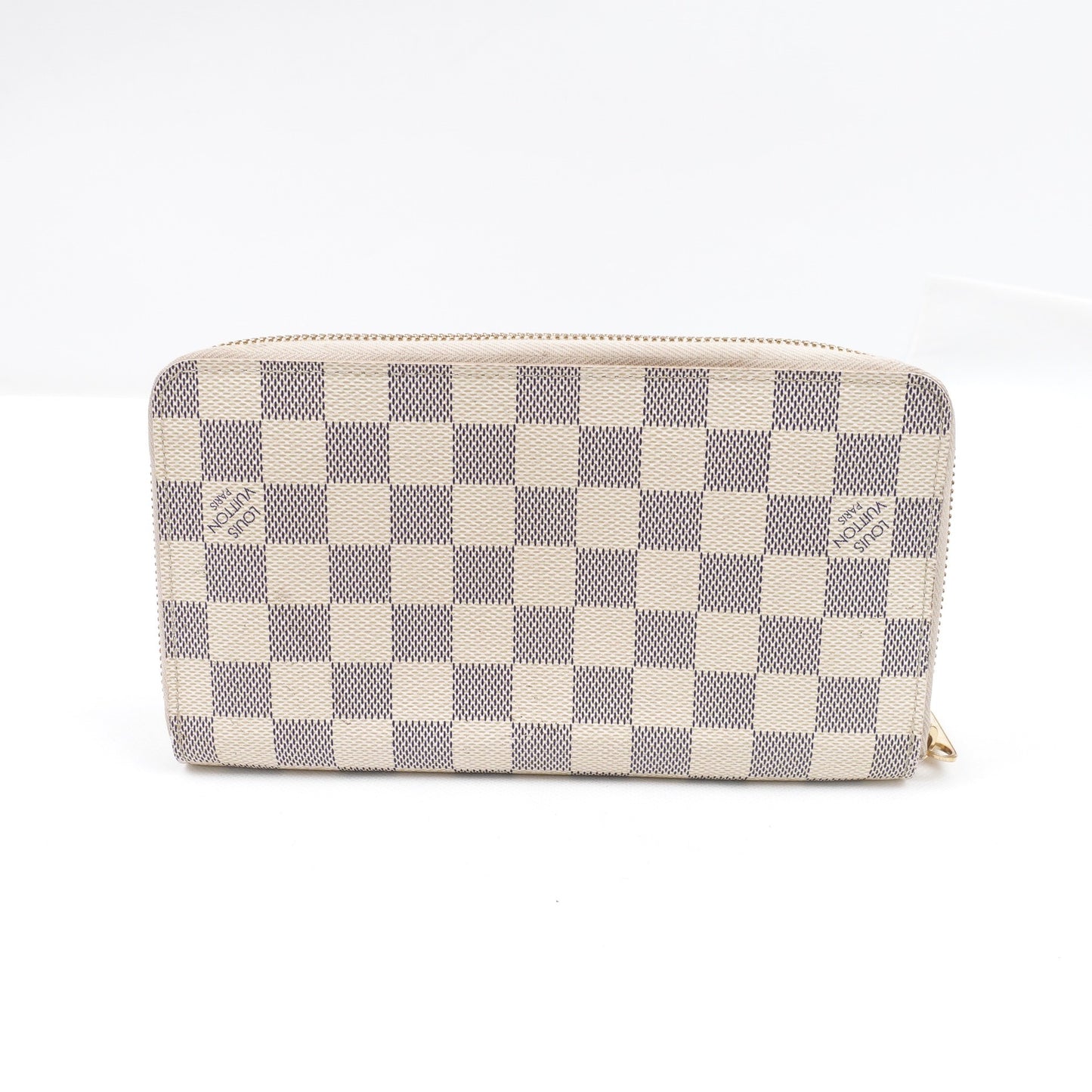 Pre-owned Louis Vuitton Damier Azur Coated Canvas Long Zippy Wallet