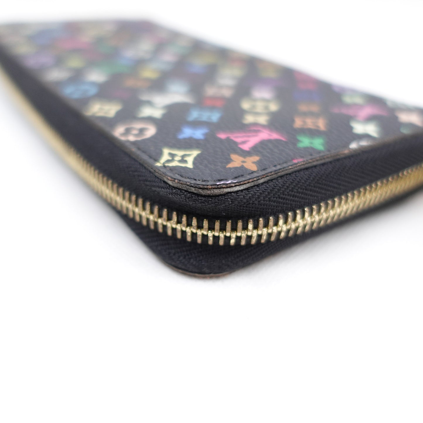 Pre-owned Louis Vuitton Zippy Black Multicolor Coated Canvas Wallet
