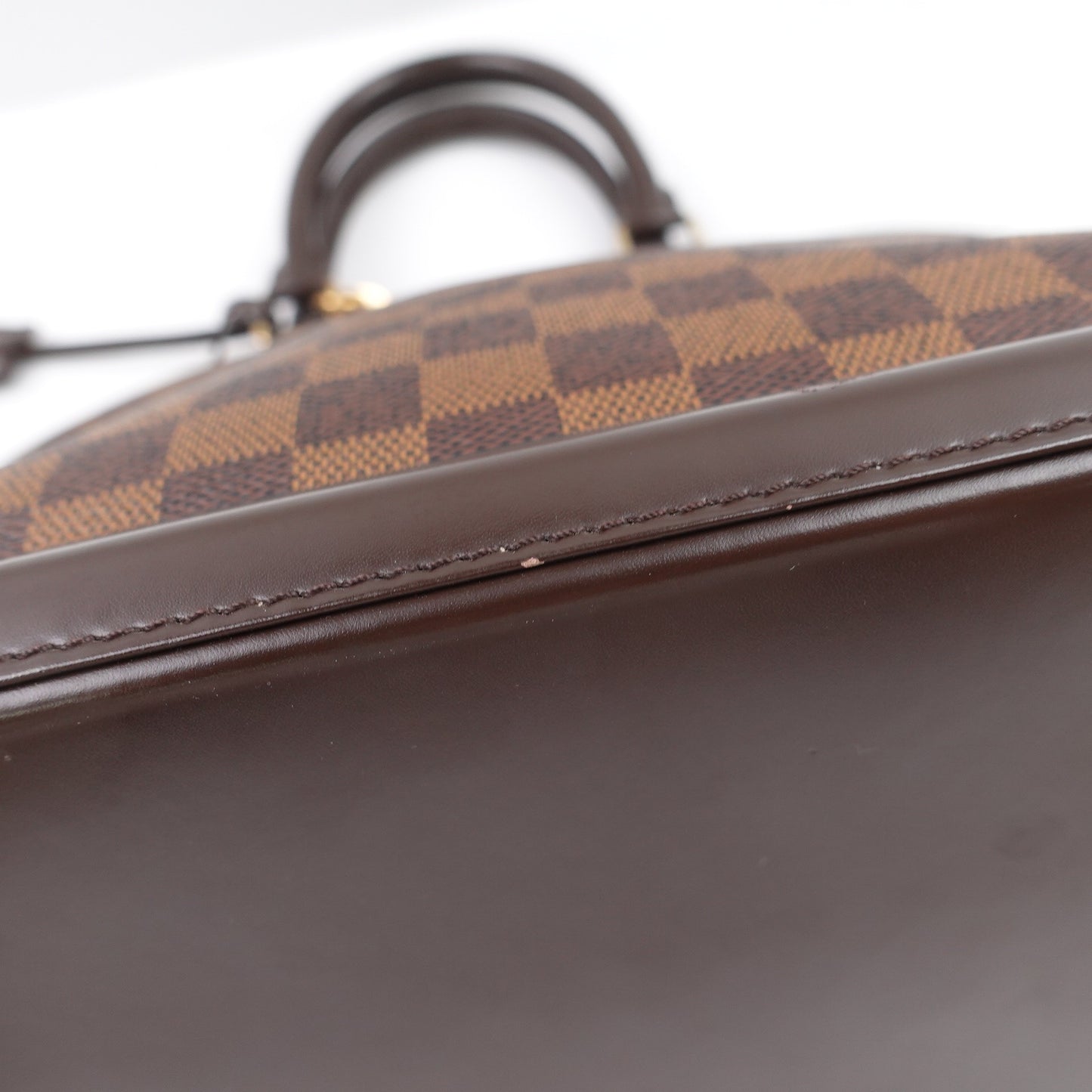 Pre-owned Louis Vuitton Alma GM Damier Ebene Coated Canvas Handbag