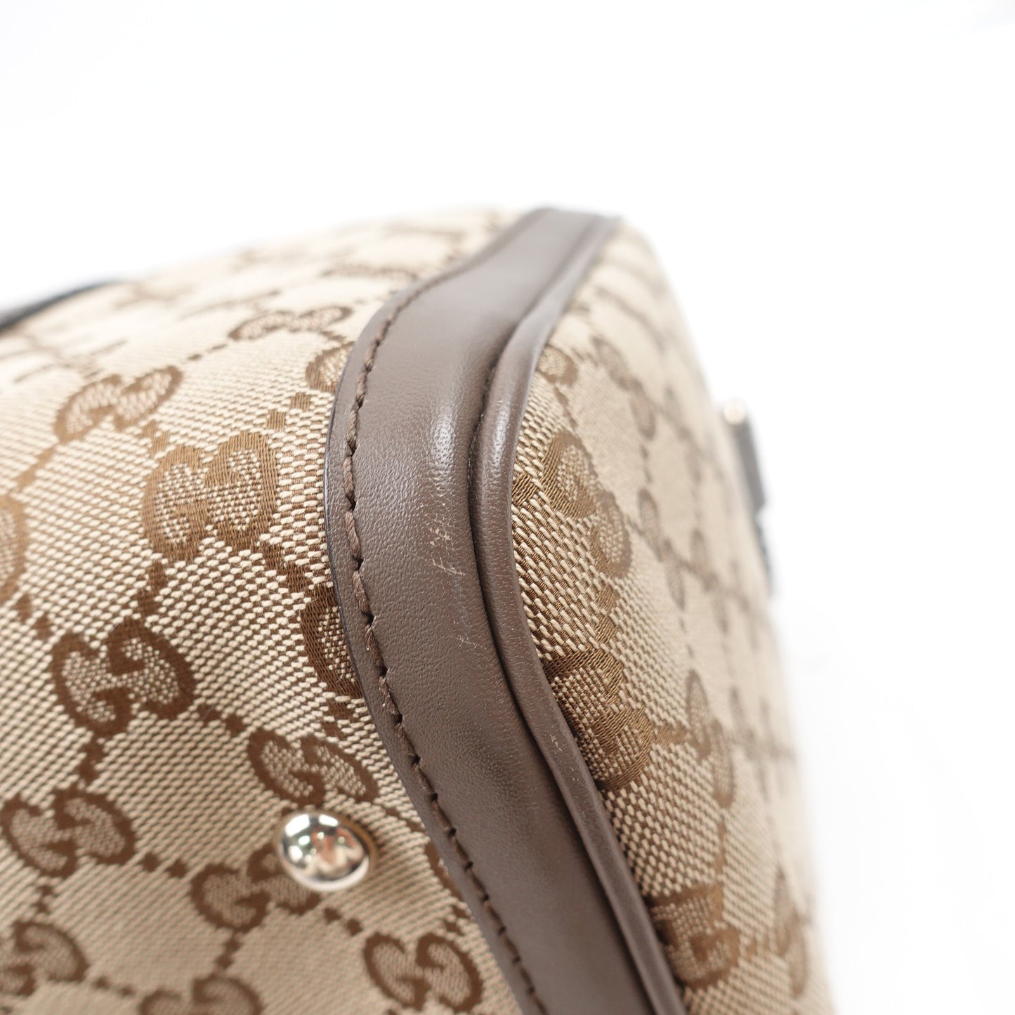 Pre-owned GUCCI Canvas Shoulder Bags Boston GG Shoulder Bag