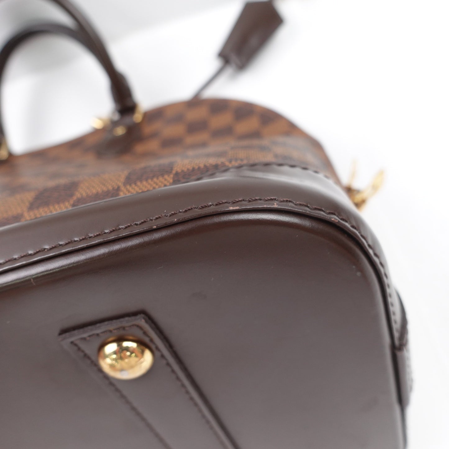 Pre-owned Louis Vuitton Alma GM Damier Ebene Coated Canvas Handbag