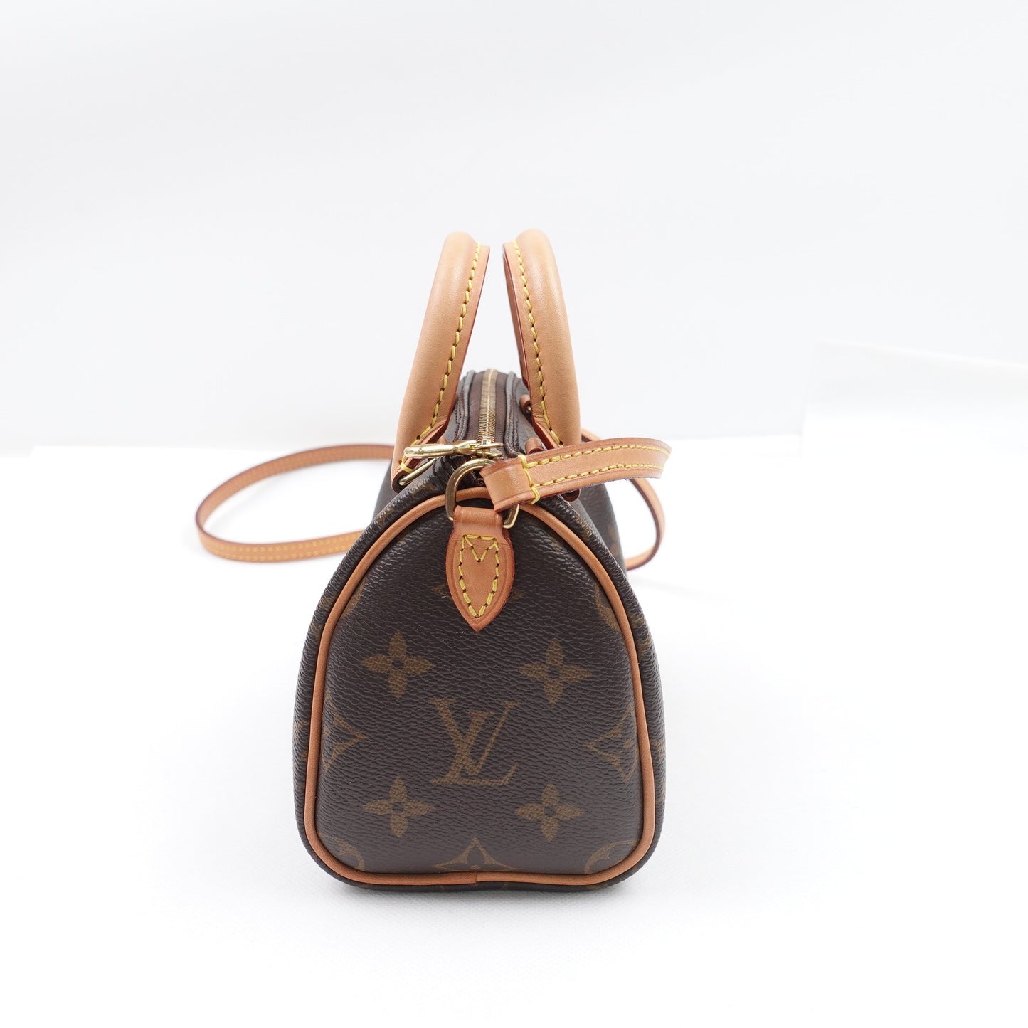 Pre-owned Louis Vuitton Speedy Nano Monogram Coated Canvas Shoulder Bag
