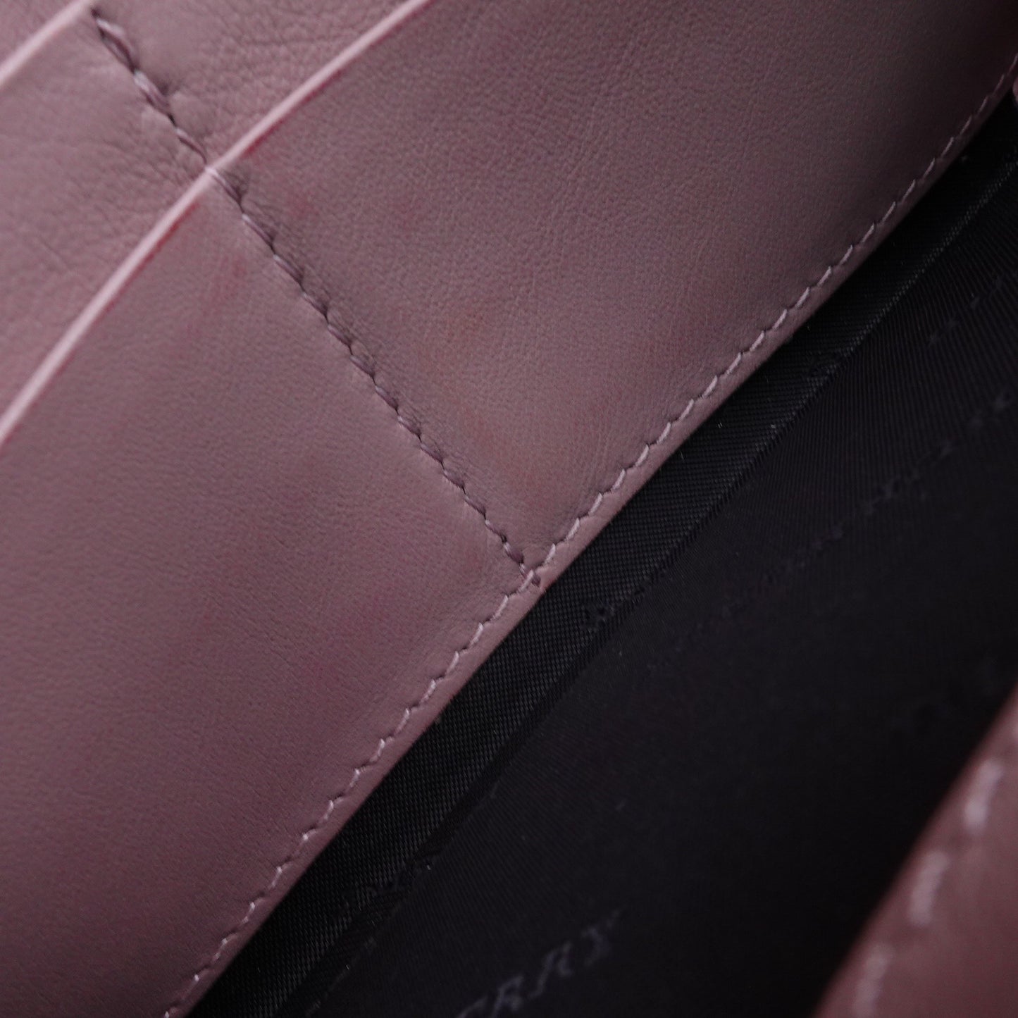Pre-owed Burberry Pink Calfskin Long Wallet