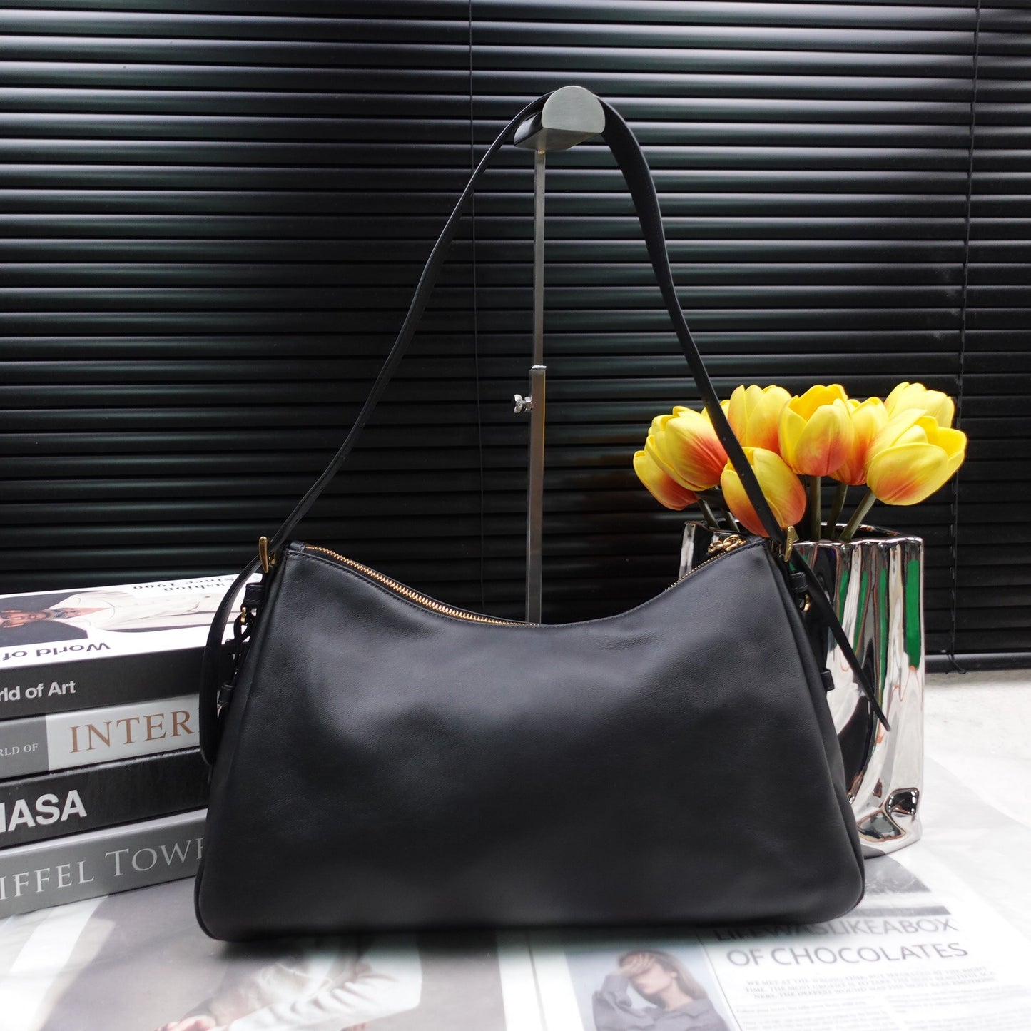 Pre-owned Prada Black Calfskin Shoulder Bag