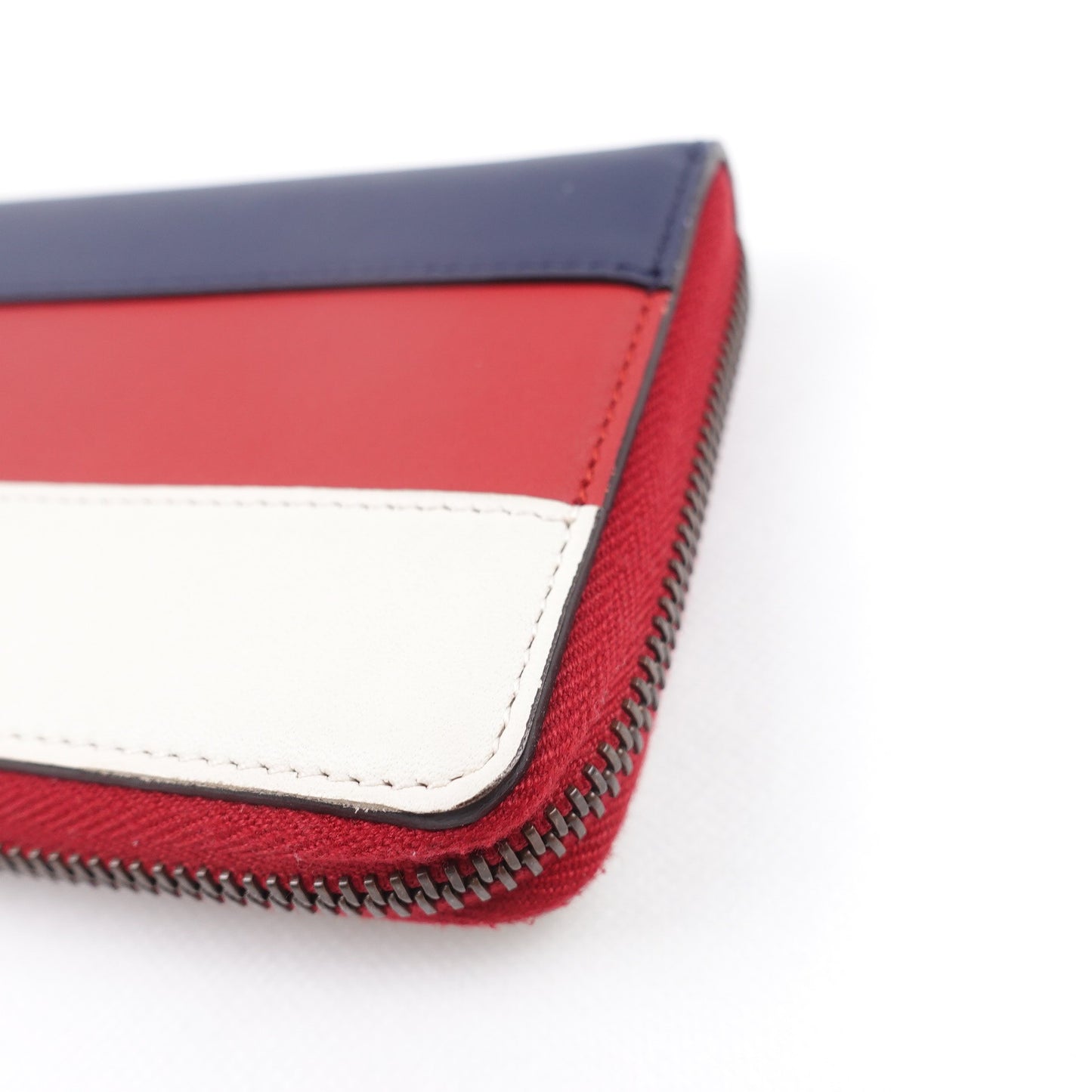 Pre-owned Gucci Queen Margaret Red&Blue Calfskin Long Wallet