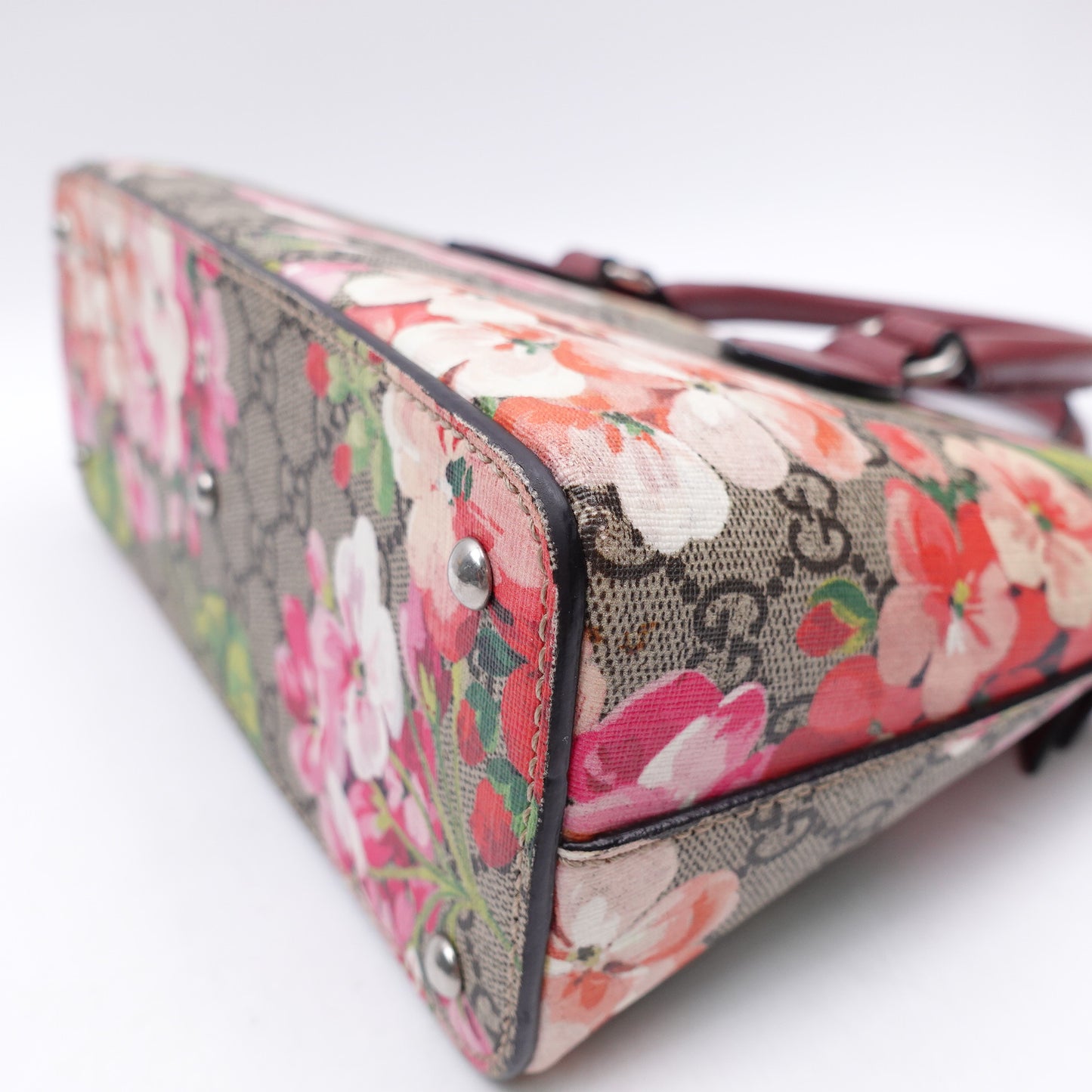 Pre-owned Gucci Bloom Pink Coated Canvas Shoulder Bag