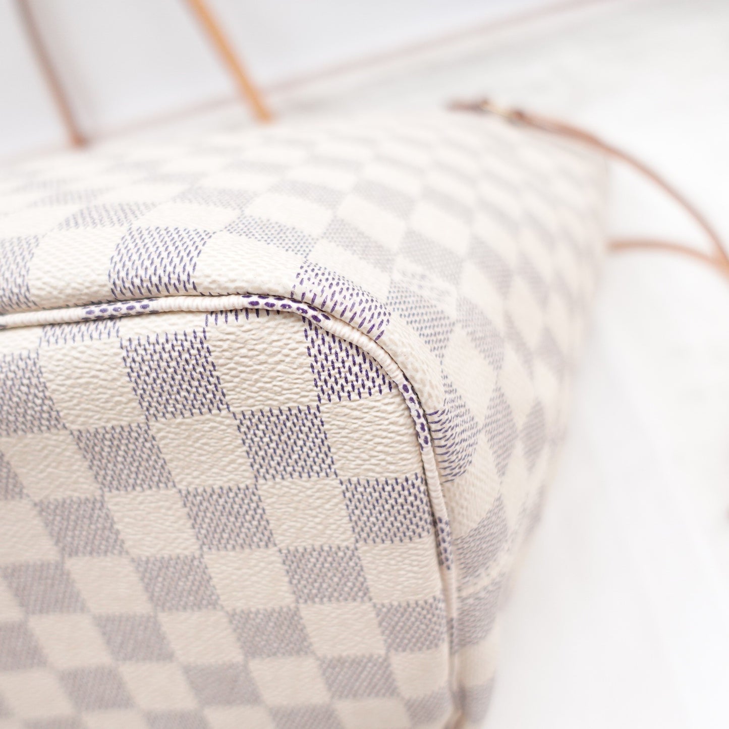 Pre-owned Louis Vuitton Neverfull Damier Azur Coated Canvas Tote Bag