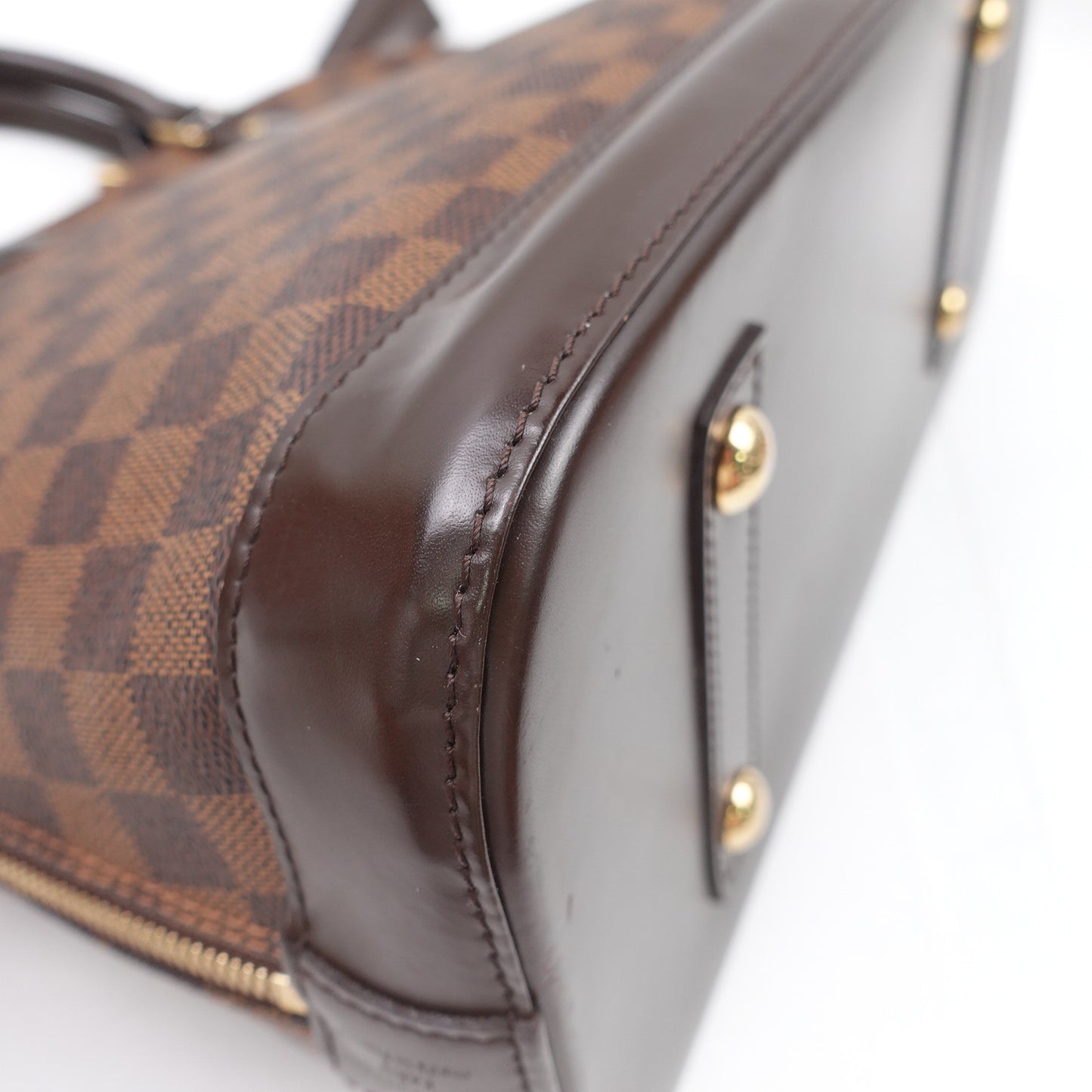 Pre-owned Louis Vuitton Alma GM Damier Ebene Coated Canvas Handbag