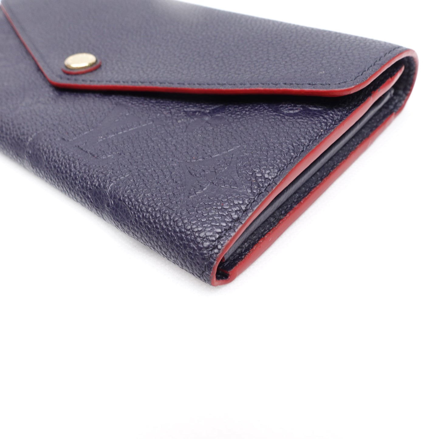 Pre-owned Louis Vuitton Sarah Navy Calfskin Wallet