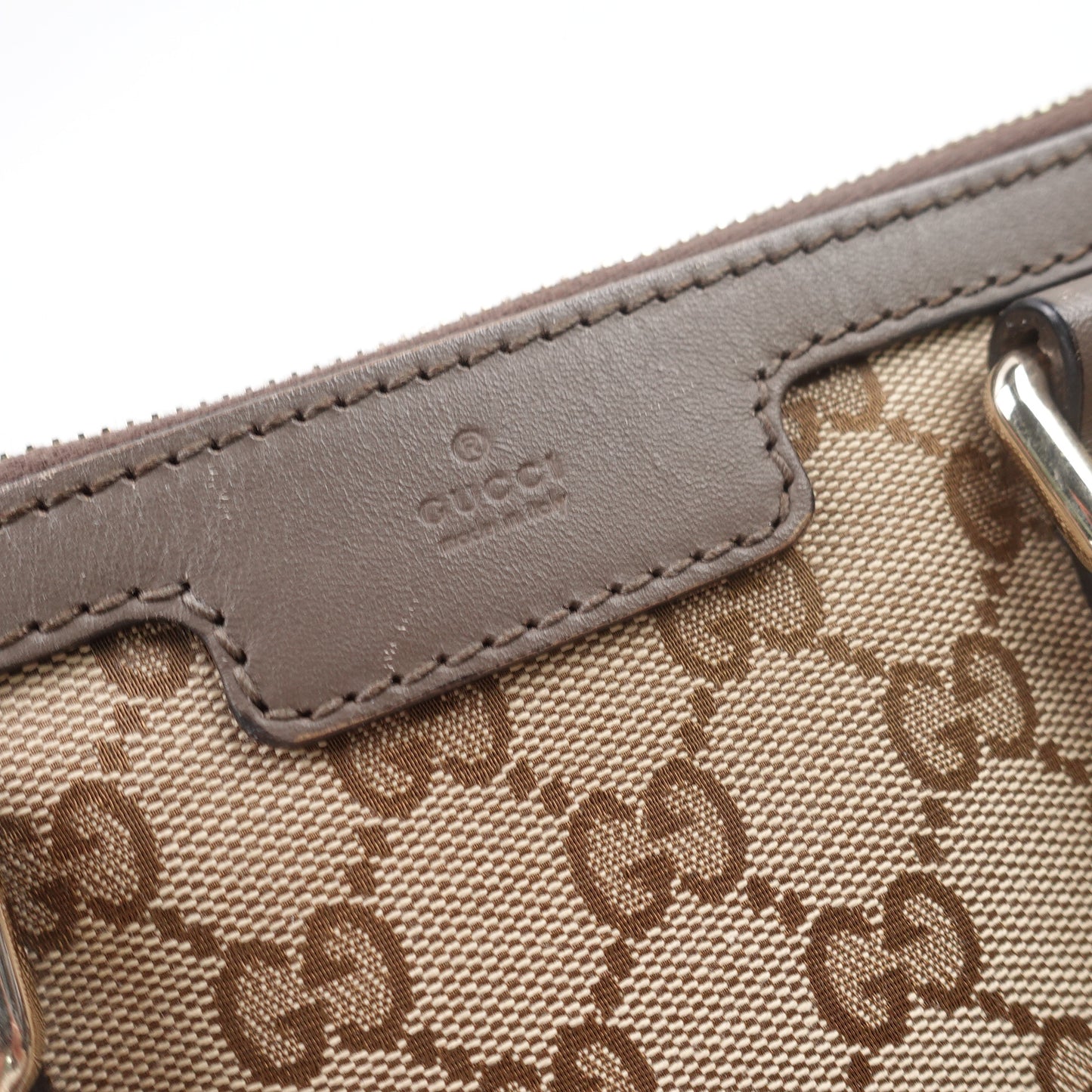 Pre-owned GUCCI Canvas Shoulder Bags Boston GG Shoulder Bag
