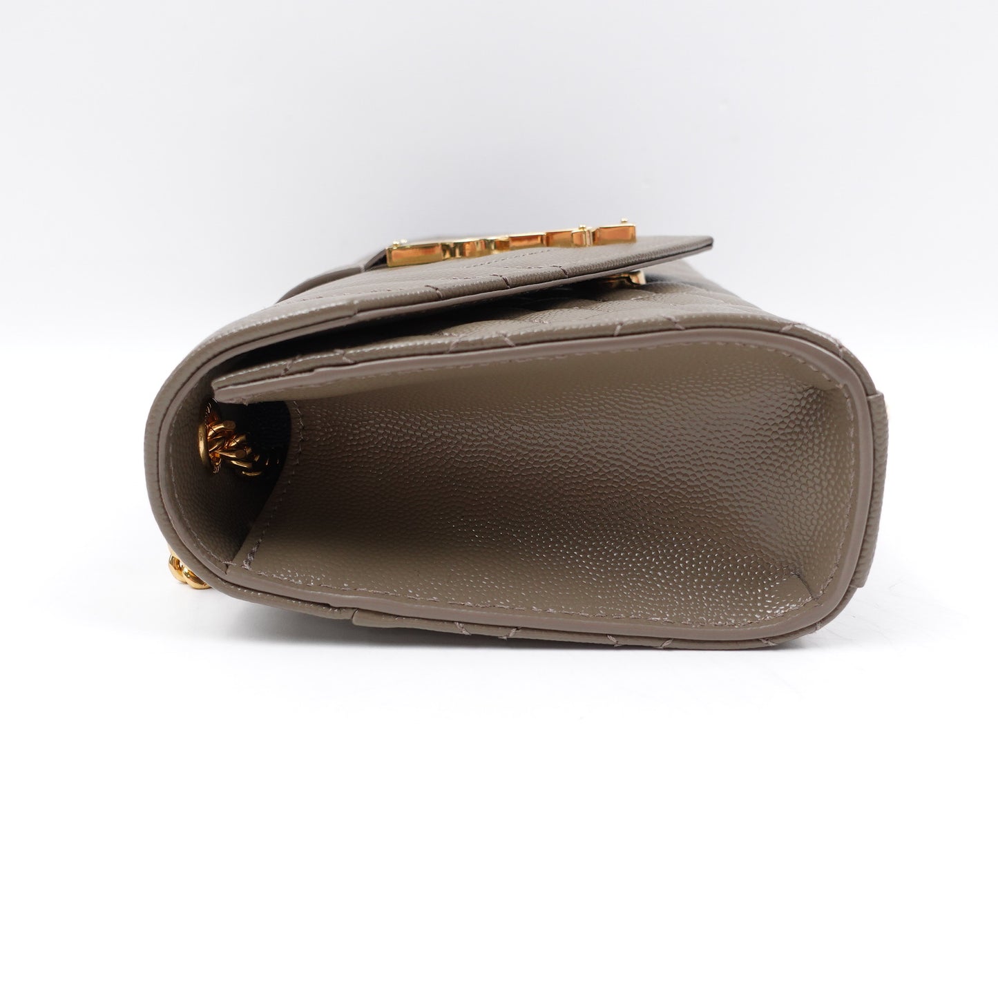 Pre-owned Saint Laurent Envelope Sage Calfskin Shoulder Bag