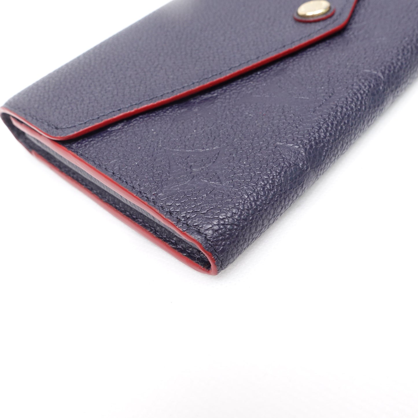 Pre-owned Louis Vuitton Sarah Navy Calfskin Wallet