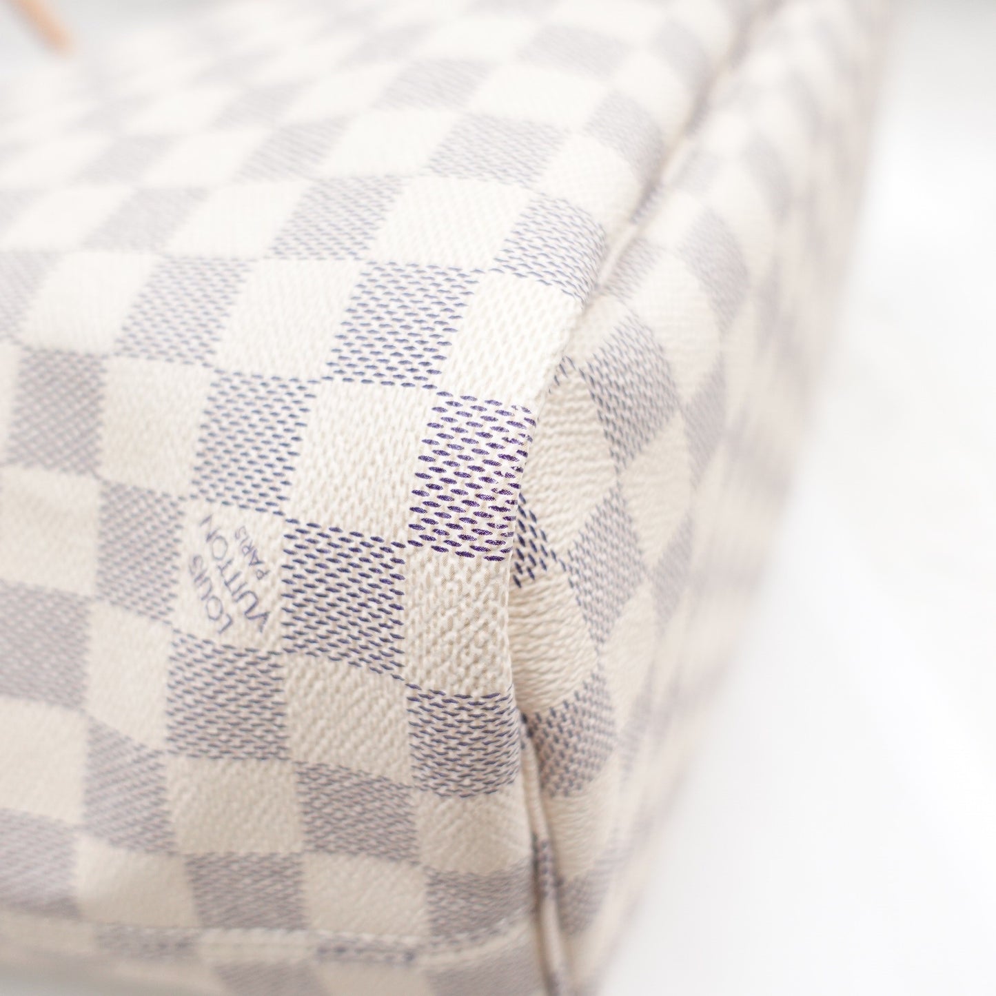 Pre-owned Louis Vuitton Neverfull Damier Azur Coated Canvas Tote Bag