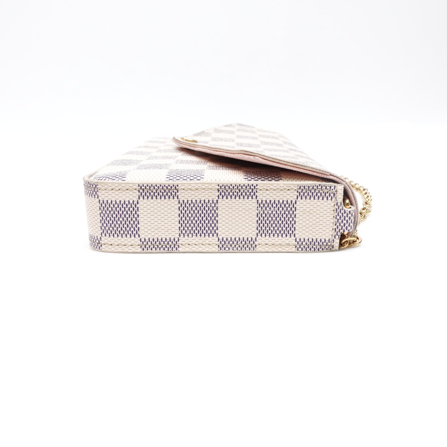Pre-owned Louis Vuitton Felicie Damier Azur Coated Canvas Crossbody Bag