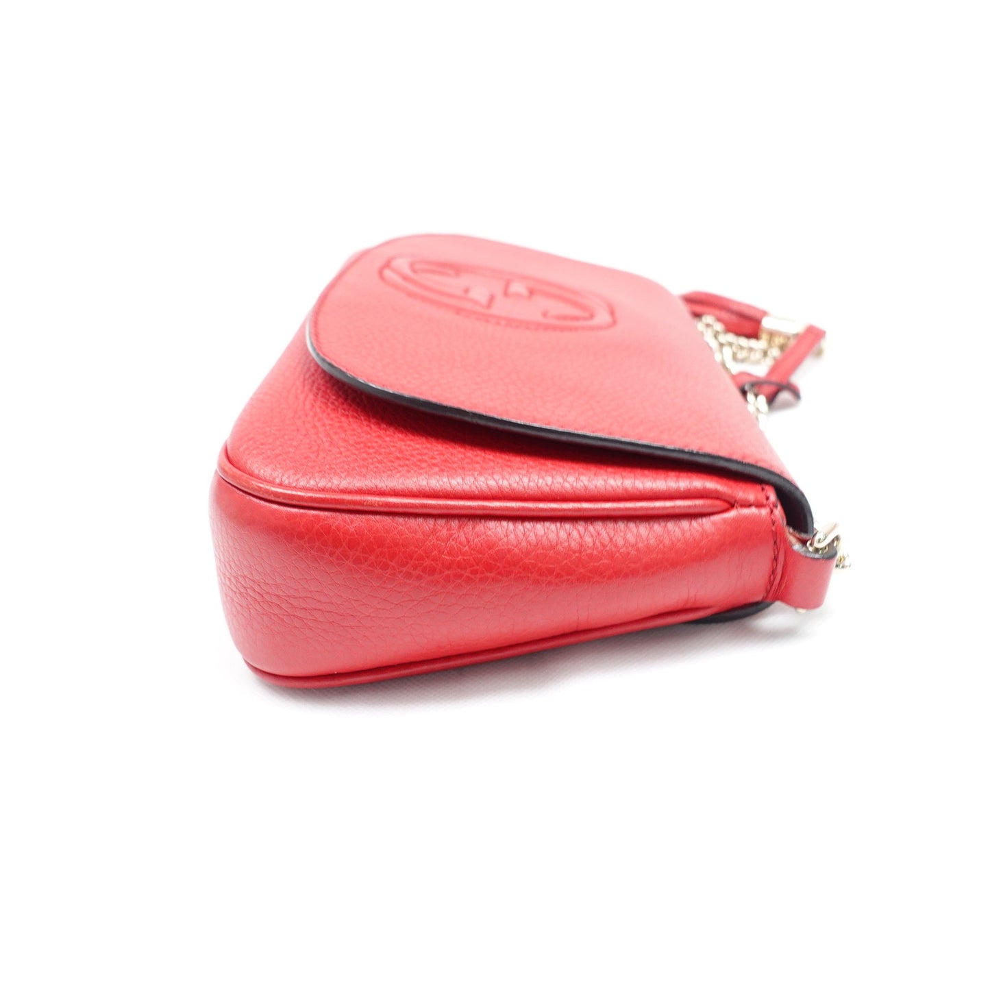 Gucci Soho Red Calfskin Shoulder Bag