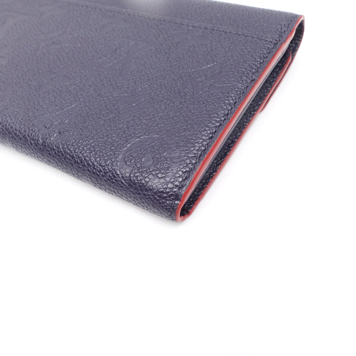 Pre-owned Louis Vuitton Sarah Navy Calfskin Wallet
