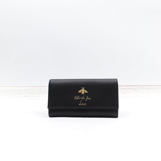 Pre-owned Gucci Black Calfskin Wallet
