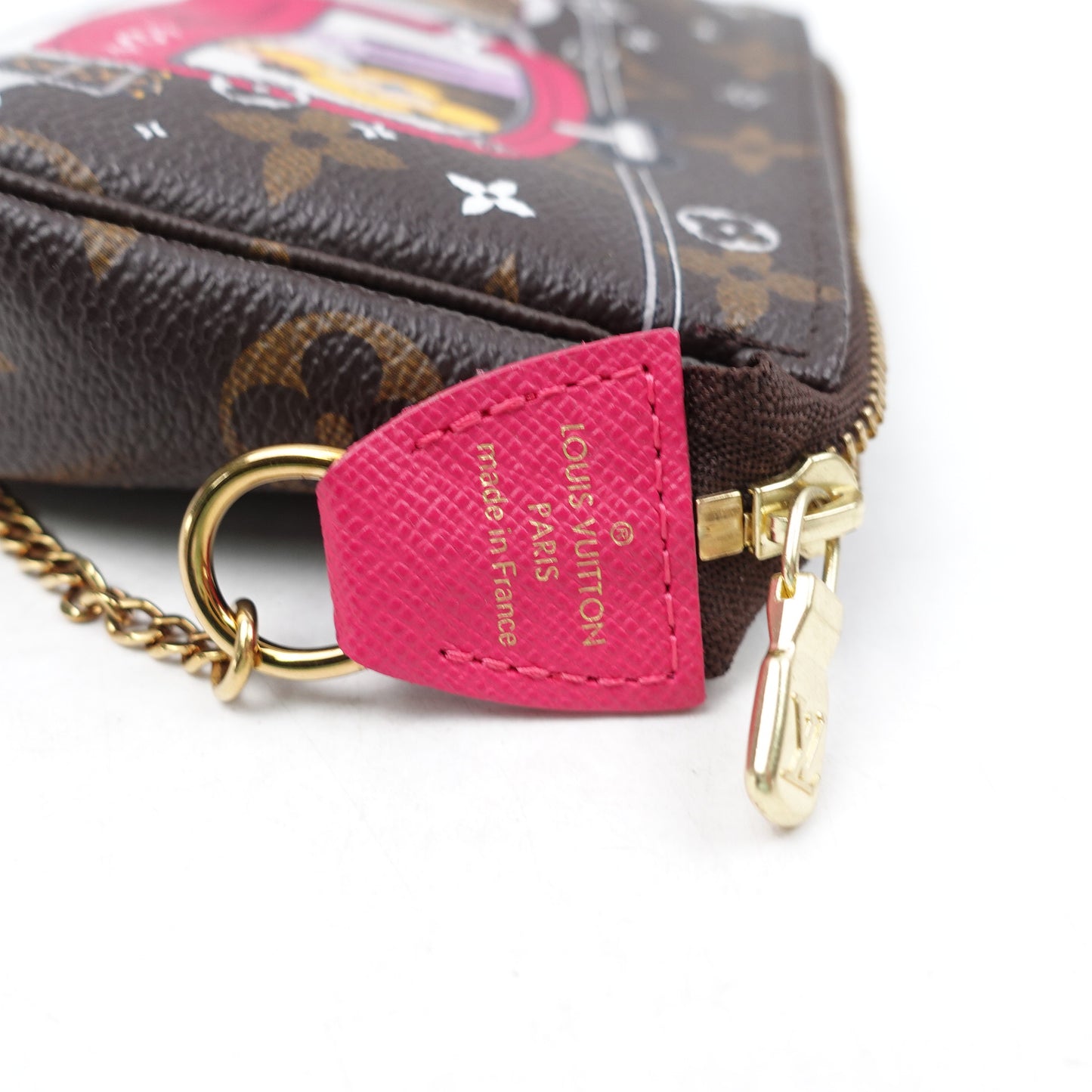 Pre-owned Louis Vuitton Pochette Mini Vivinne Print Monogram Coated Canvas Wristlet