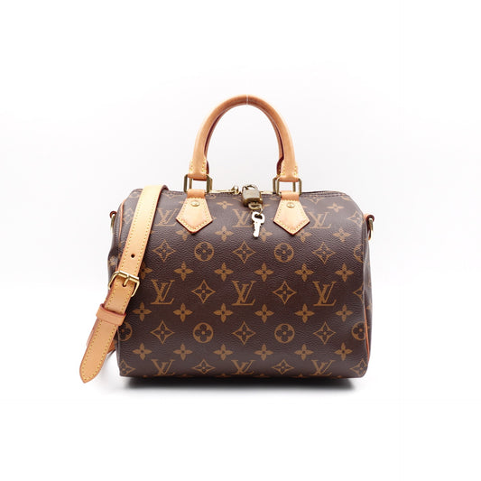 Pre-owned Louis Vuitton Speedy 25 Monogram Coated Canvas Shoulder Bag