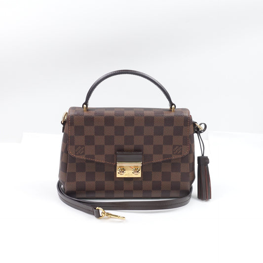 Pre-owned Louis Vuitton Croisette Damier Ebene Coated Canvas Shoulder Bag