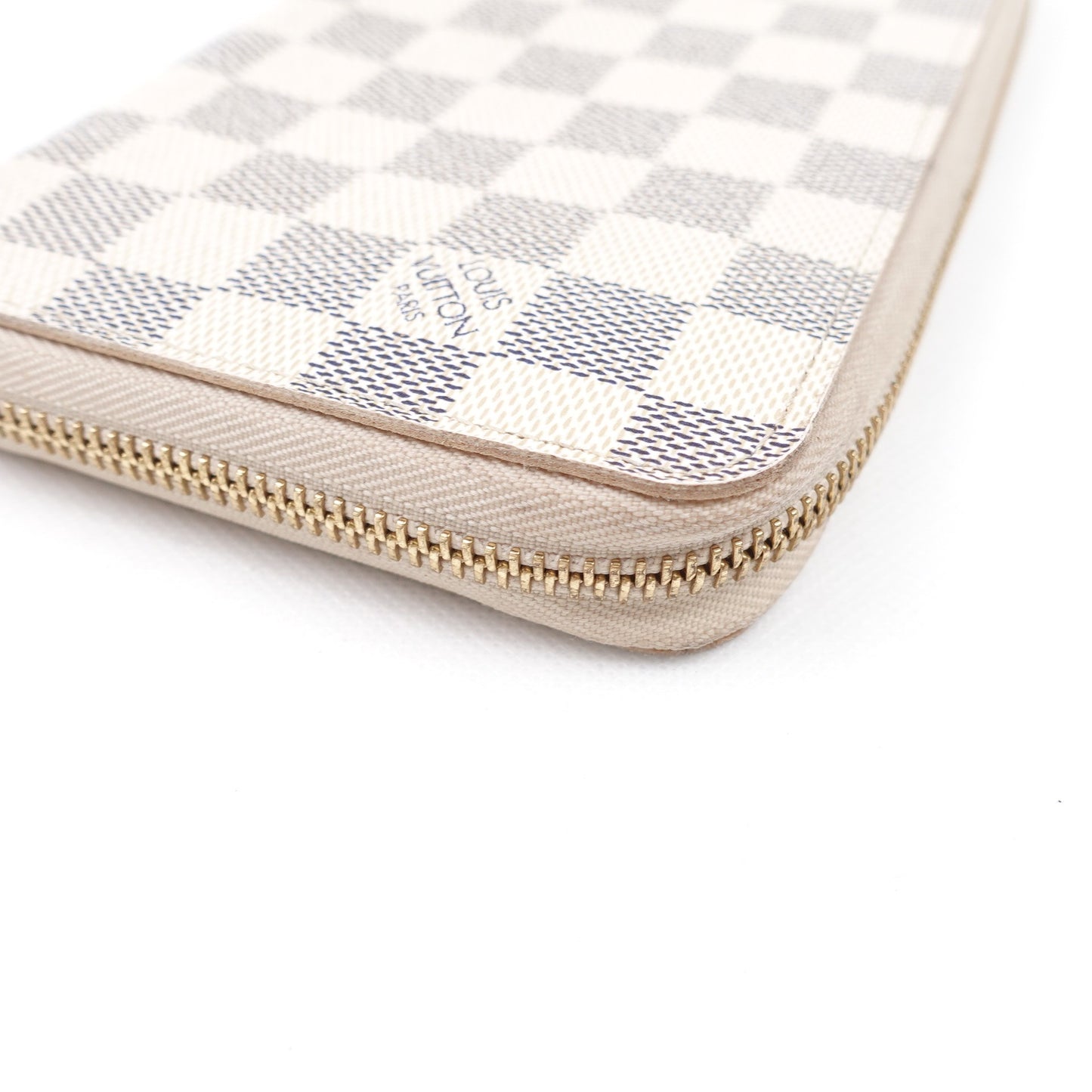 Pre-owned Louis Vuitton Damier Azur Coated Canvas Long Zippy Wallet