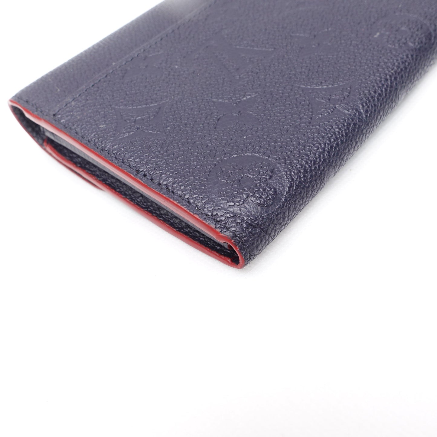 Pre-owned Louis Vuitton Sarah Navy Calfskin Wallet