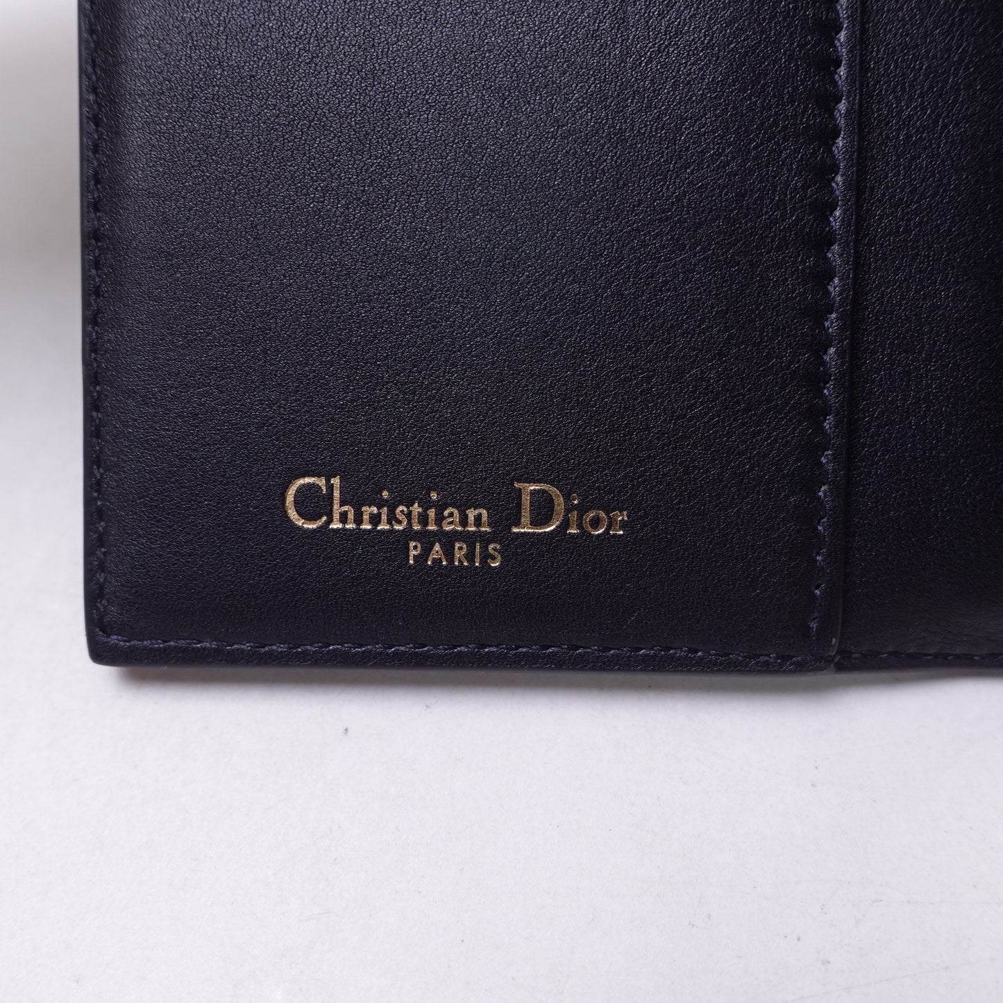 Pre-owned Dior Blue Oblique Passport Holder