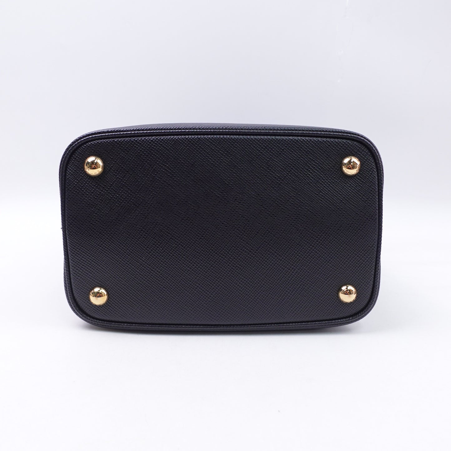 Pre-owned Prada Panier Black Saffiano Shoulder Bag