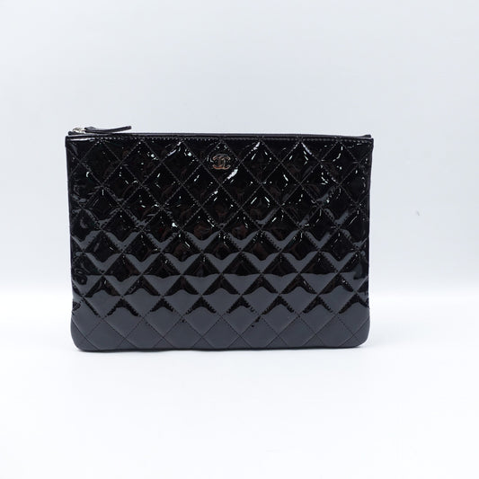Pre-owned Chanel Black Vernis Clutch