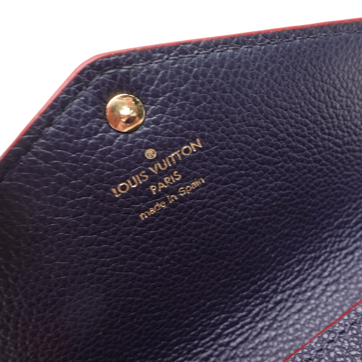 Pre-owned Louis Vuitton Sarah Navy Calfskin Wallet