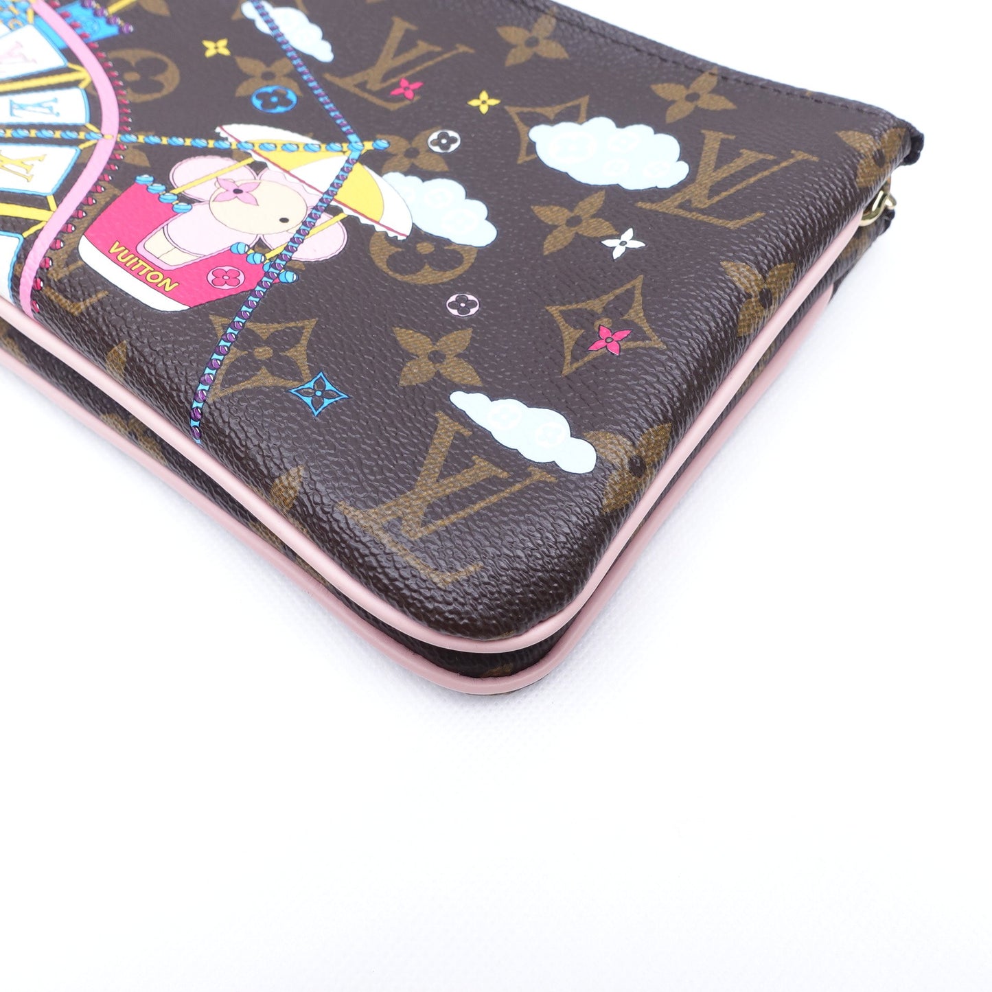 Pre-owned Louis Vuitton Pochette Double Zip Monogram Coated Canvas Shoulder Bag