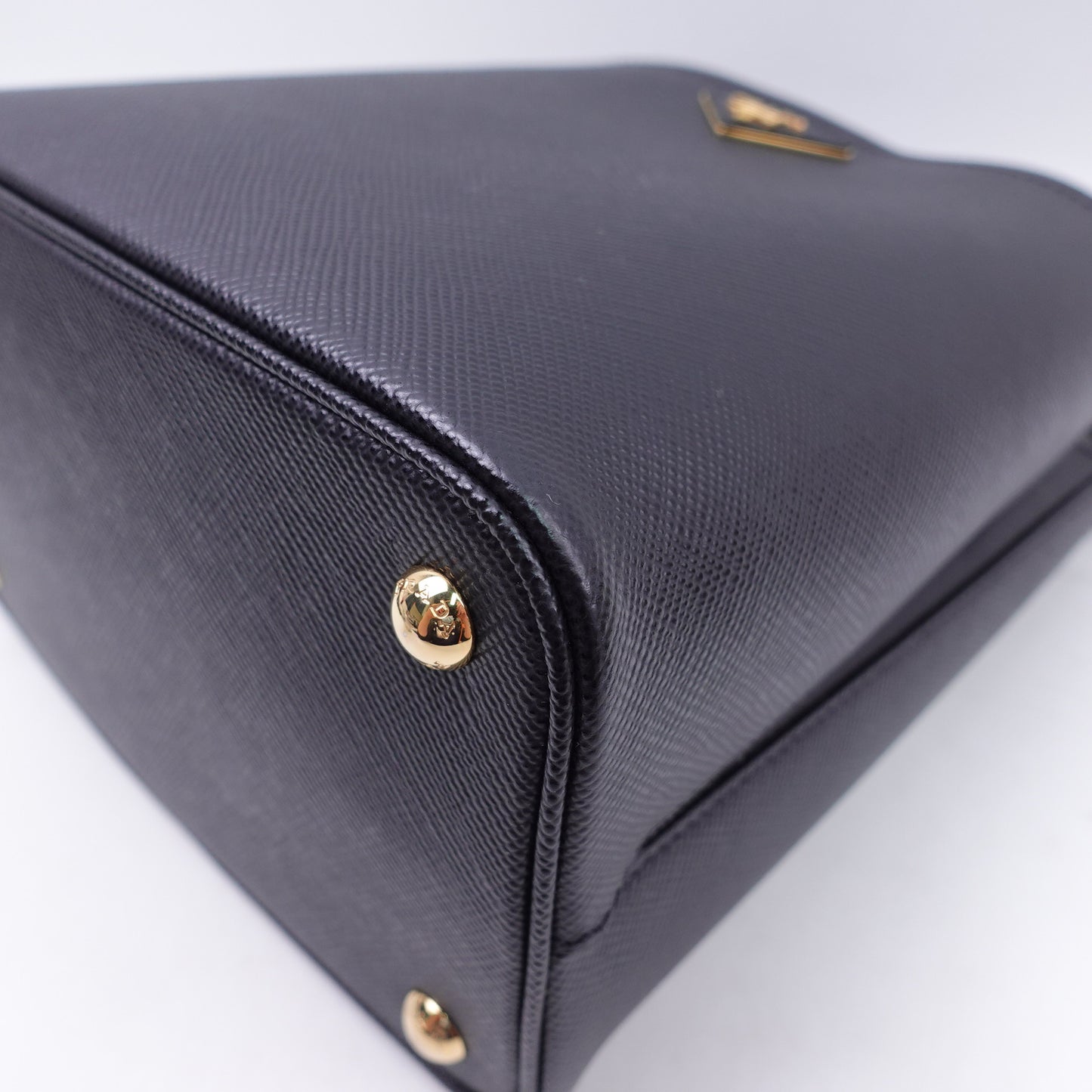 Pre-owned Prada Panier Black Saffiano Shoulder Bag