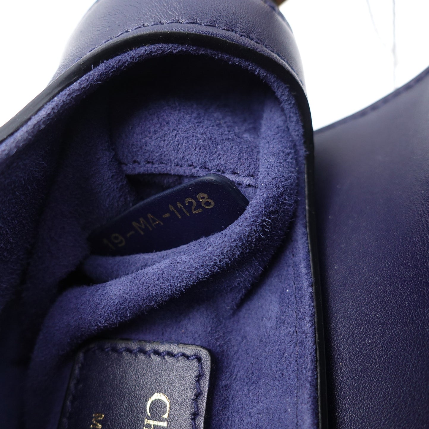 Pre-Owned Dior Saddle Navy Blue Calfskin Shoulder Bag T10202637