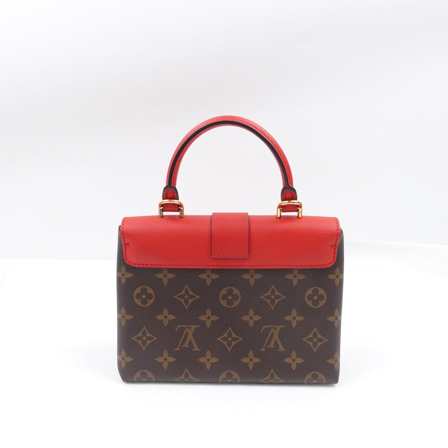 Pre-owned Louis Vuitton Locky Red Monogram Coated Canvas Shoulder Bag