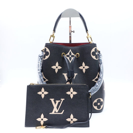 Pre-owned Louis Vuitton Neonoe Black Calfskin Shoulder Bag
