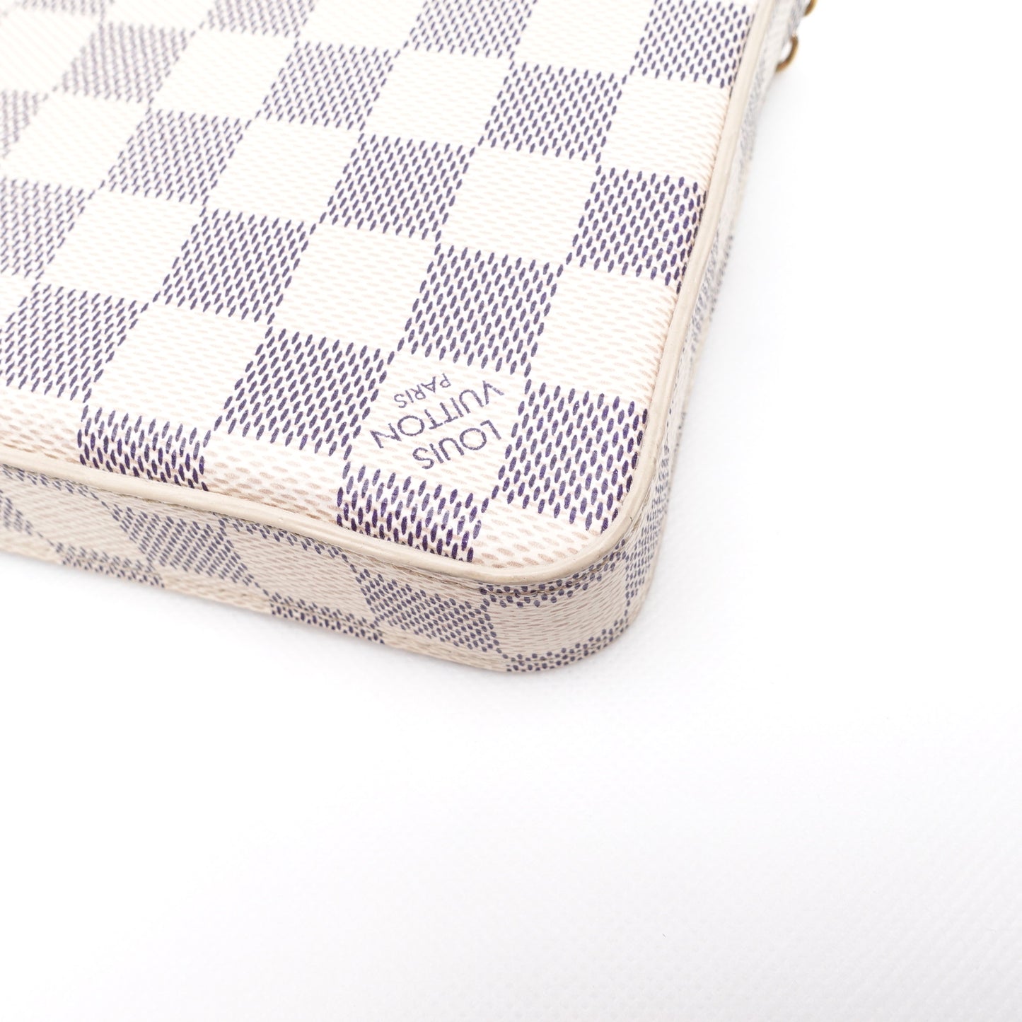 Pre-owned Louis Vuitton Felicie Damier Azur Coated Canvas Crossbody Bag