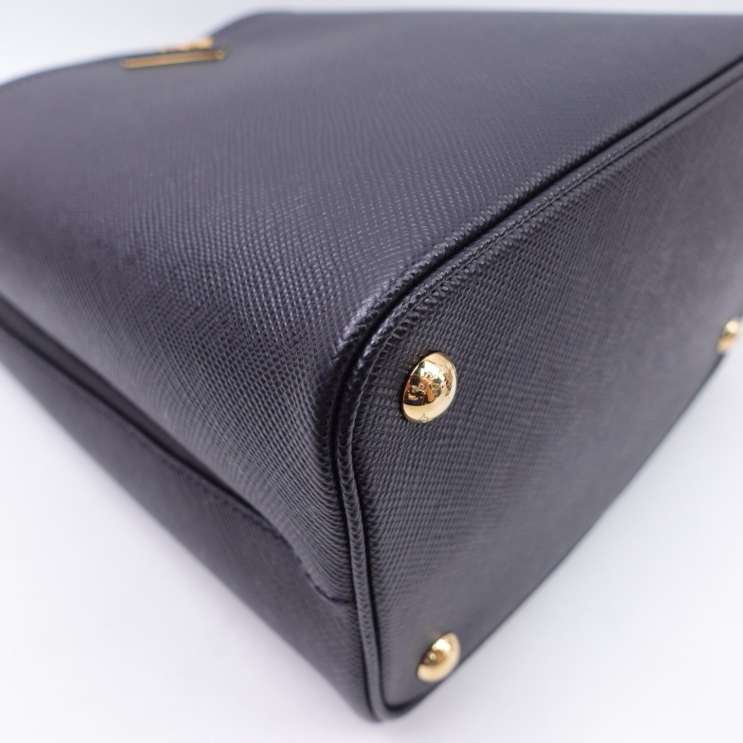 Pre-owned Prada Panier Black Saffiano Shoulder Bag