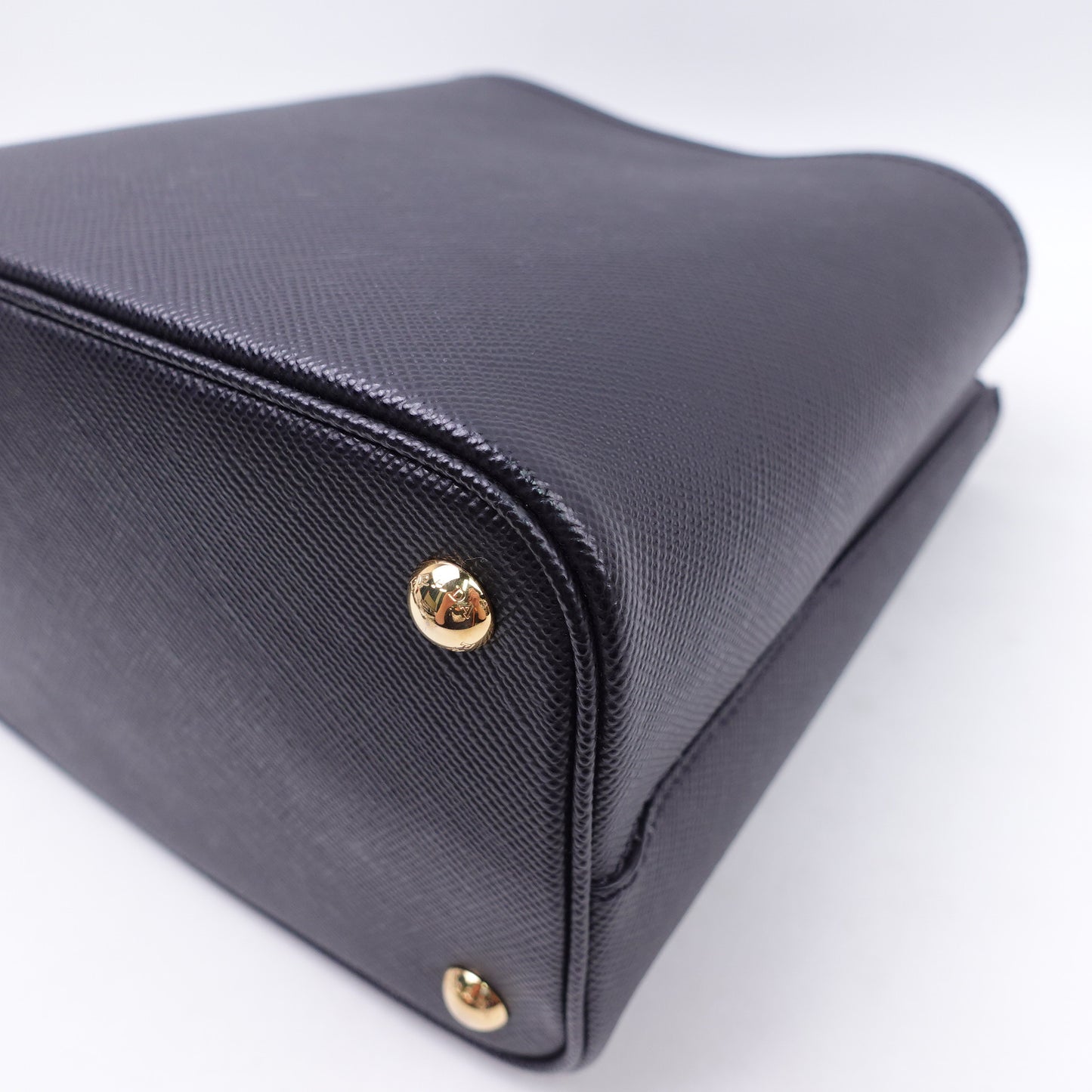 Pre-owned Prada Panier Black Saffiano Shoulder Bag