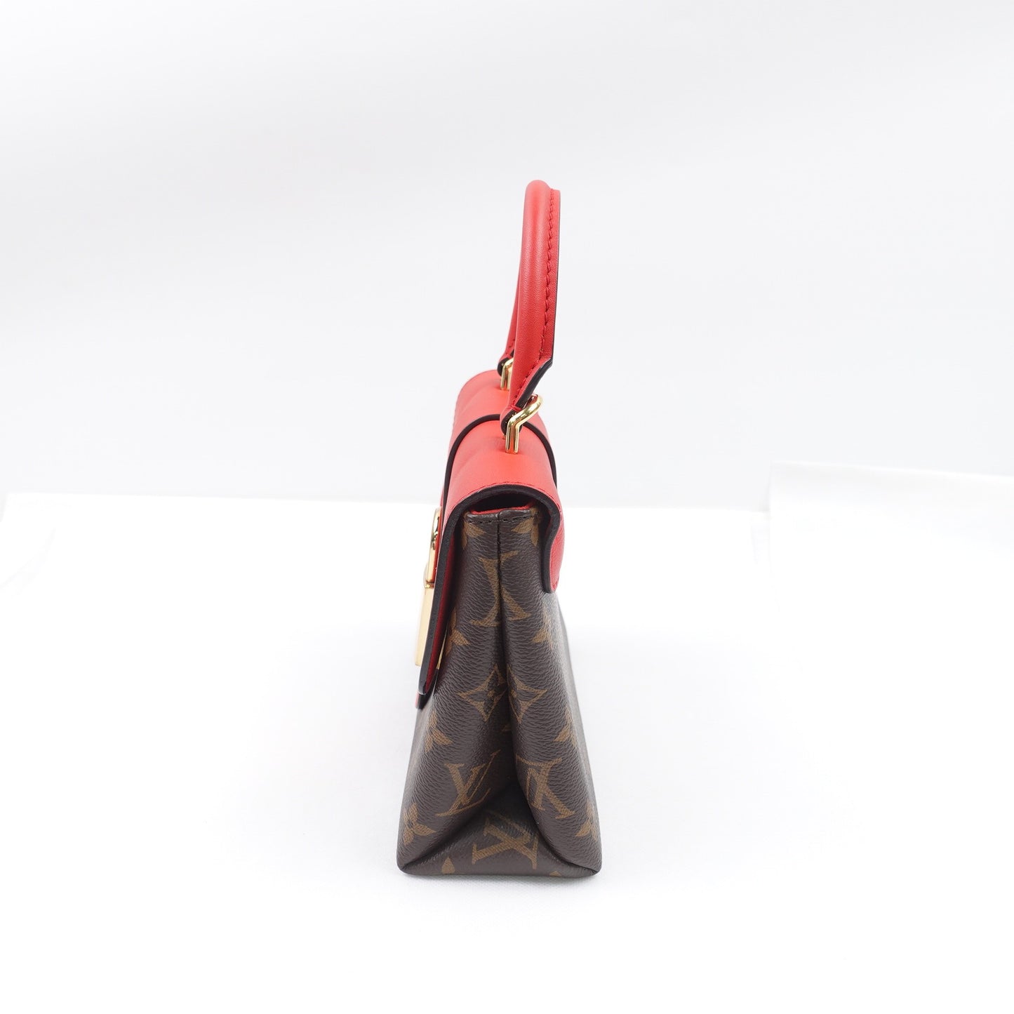 Pre-owned Louis Vuitton Locky Red Monogram Coated Canvas Shoulder Bag