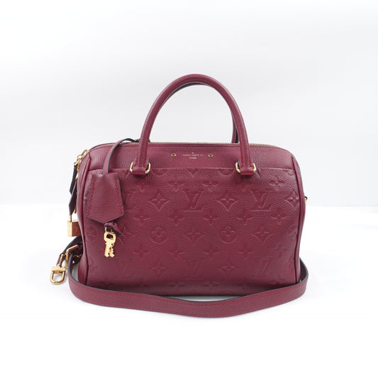 Pre-owned Louis Vuitton Speedy 25 Purple Calfskin Shoulder Bag