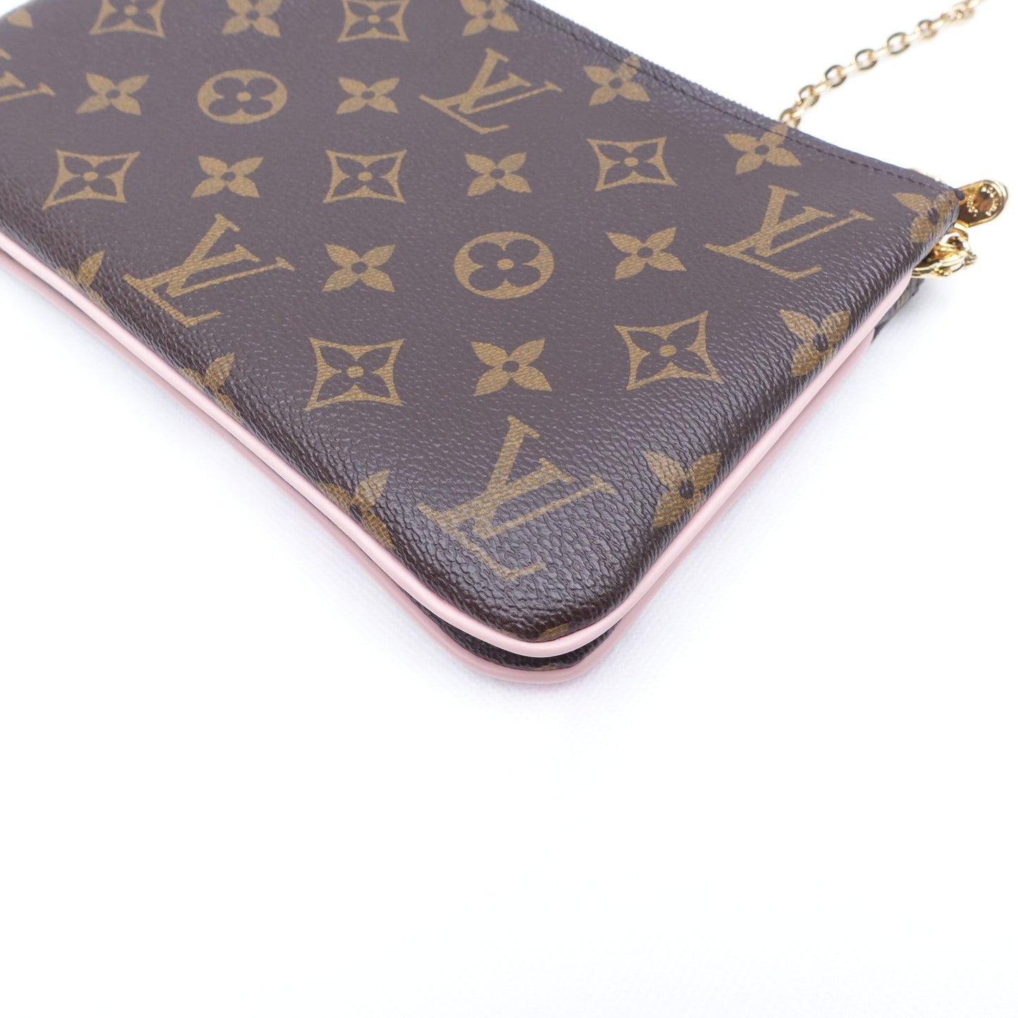Pre-owned Louis Vuitton Pochette Double Zip Monogram Coated Canvas Shoulder Bag