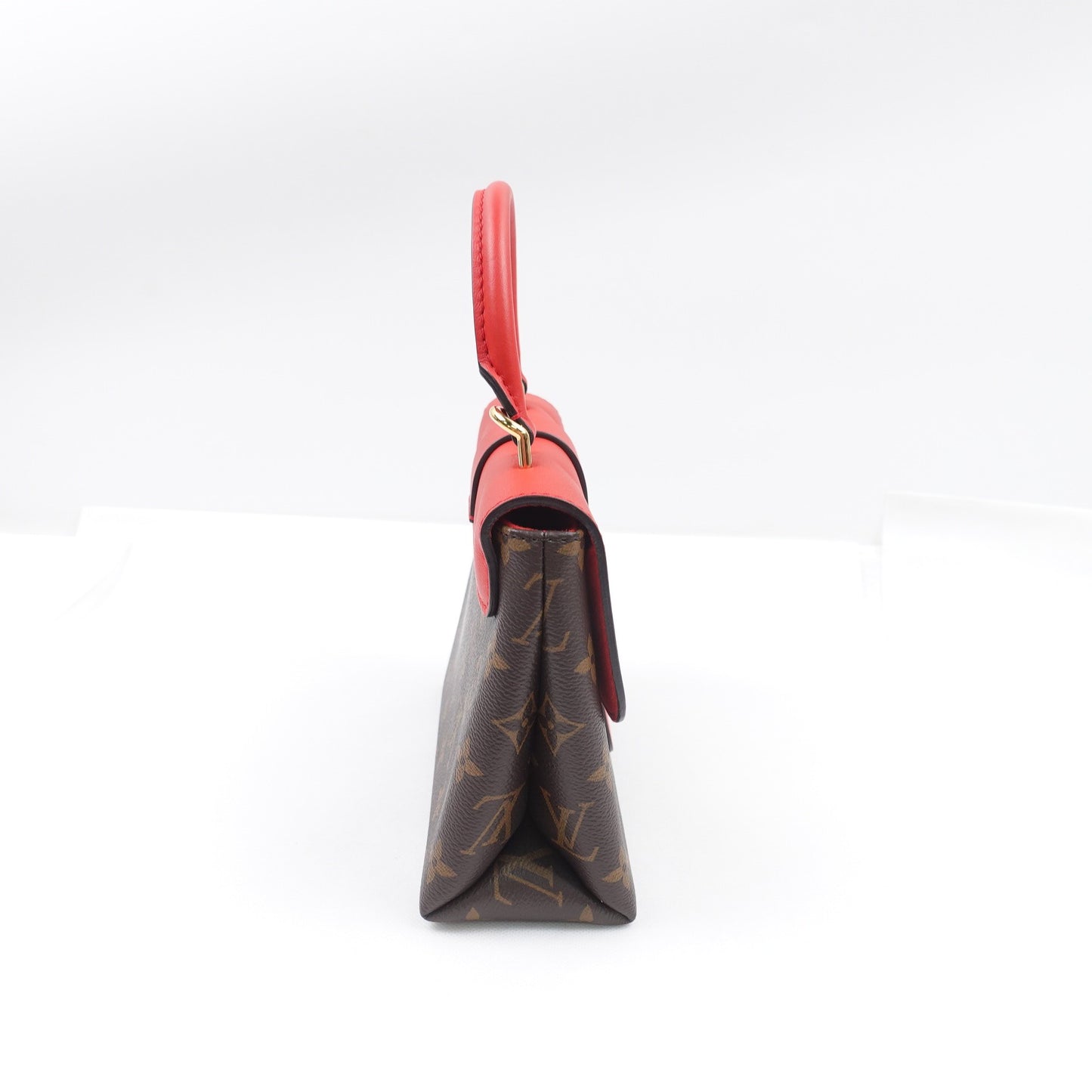 Pre-owned Louis Vuitton Locky Red Monogram Coated Canvas Shoulder Bag