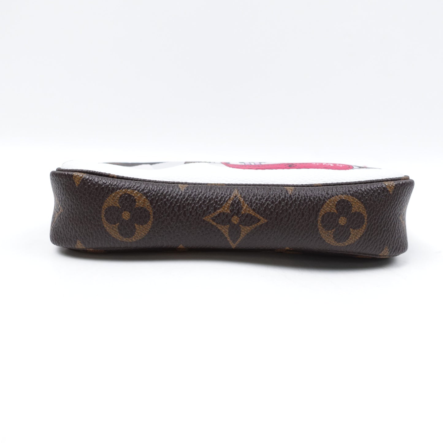 Pre-owned Louis Vuitton Pochette Mini Vivinne Print Monogram Coated Canvas Wristlet