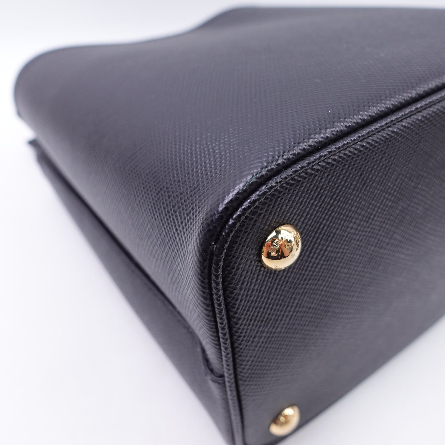 Pre-owned Prada Panier Black Saffiano Shoulder Bag