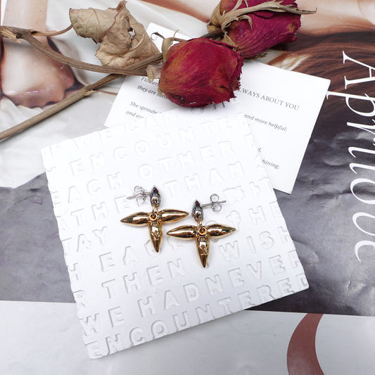 Pre-owned Louis Vuitton Floral Metal Earrings